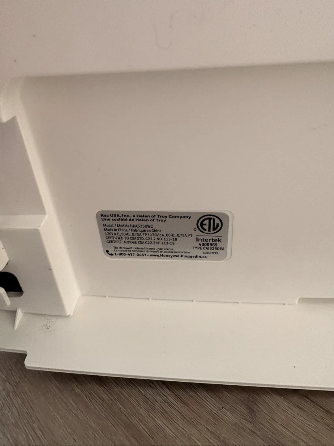 Honeywell HPA5250WC InSight True HEPA Air Purifier - photo 2