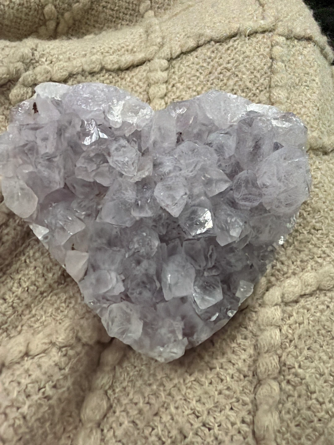 Heart Shaped Amethyst Crystal Cluster
