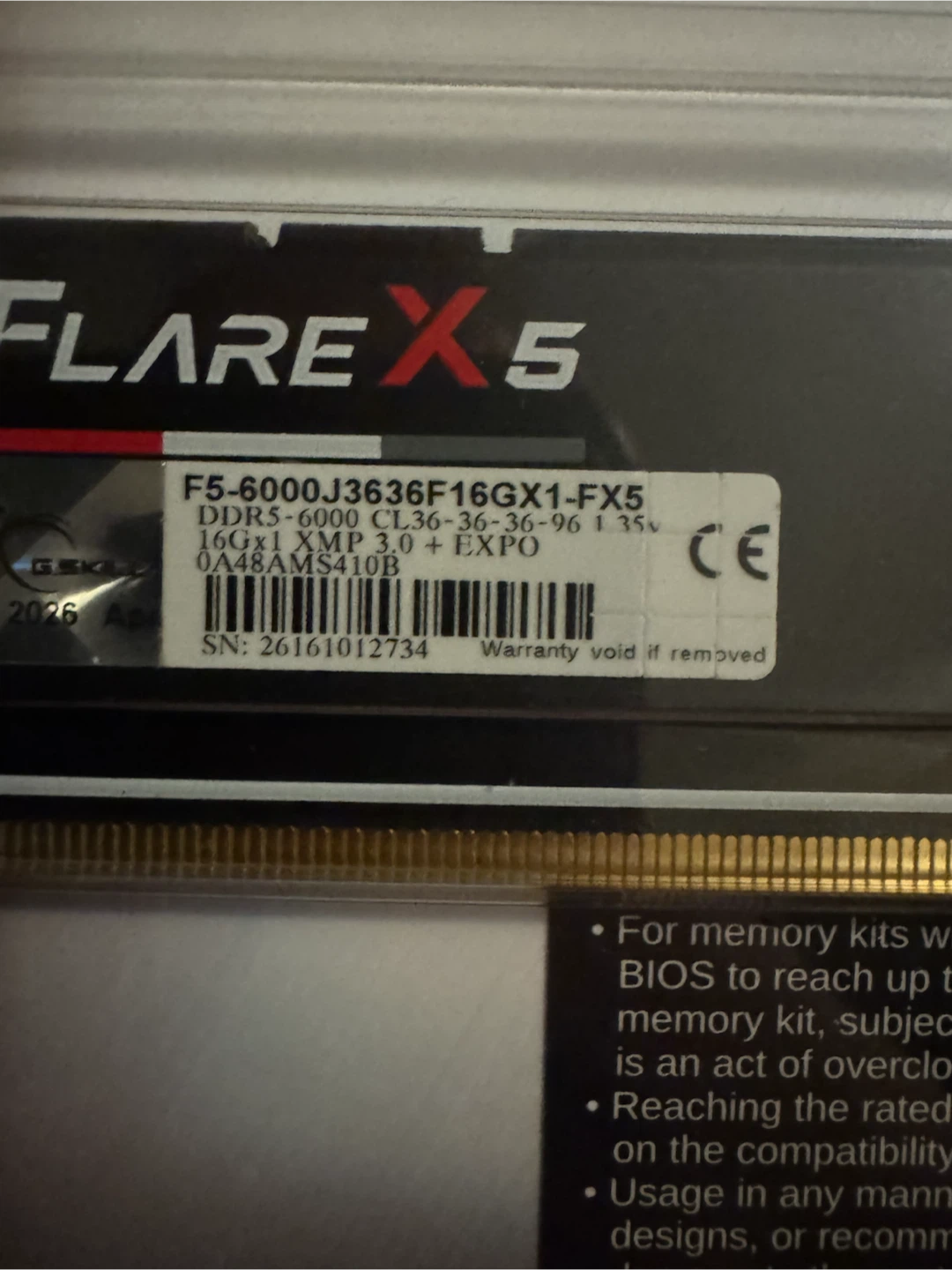 G.SKILL Flare X5 16GB DDR5-6000 Memory - photo 2