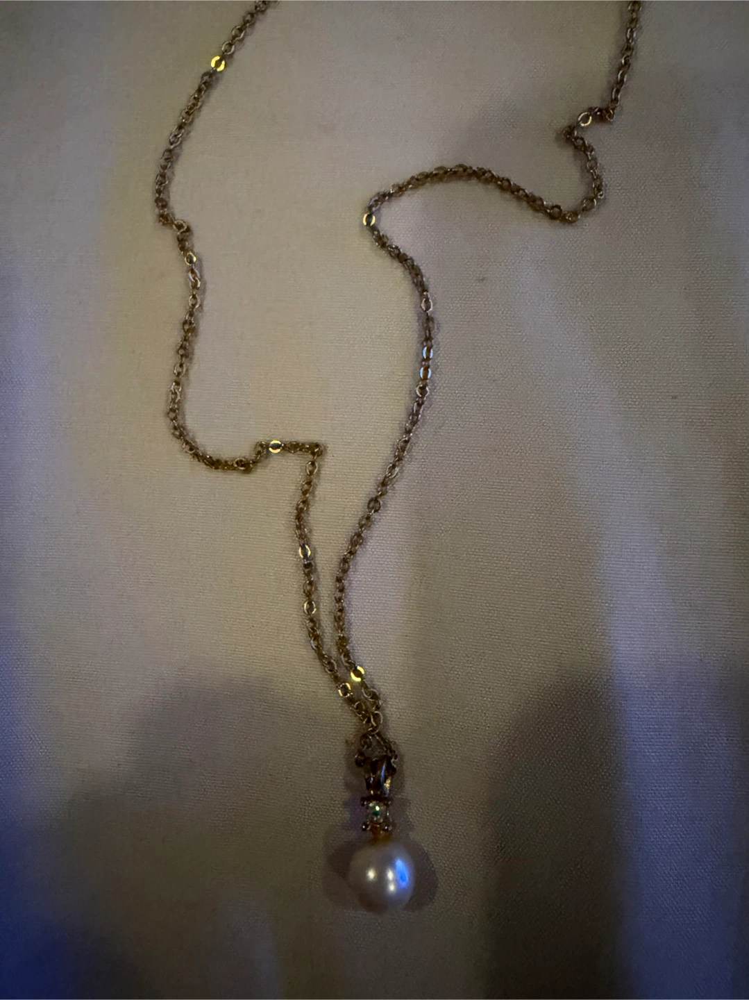Gold Plated - Pearl Pendant Necklace - photo 3
