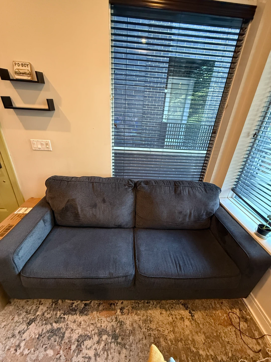 Dark Gray Two-Seater Sofa with Chaise - photo 4
