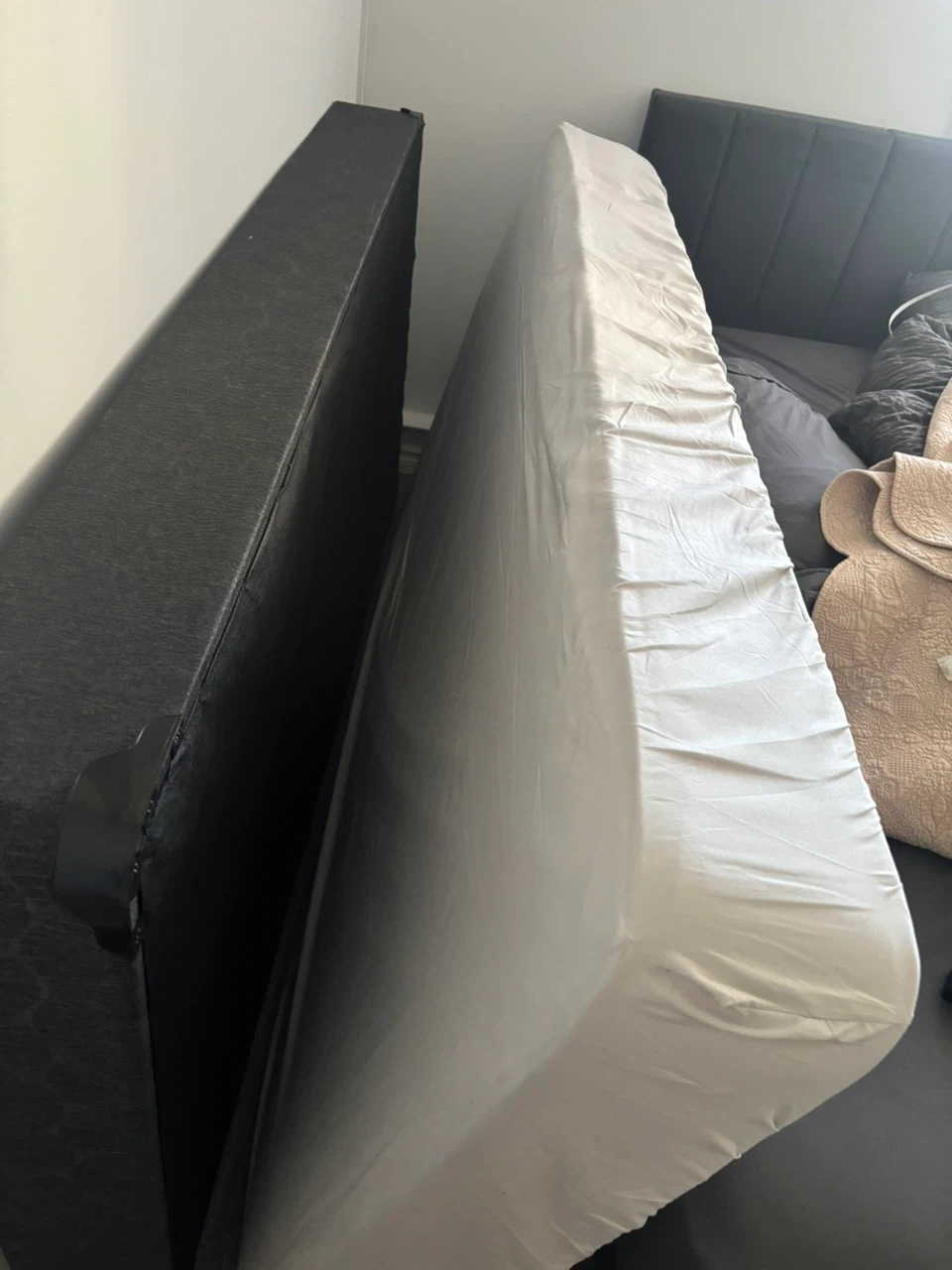 Metal Bed Frame with Mattress and Box Spring