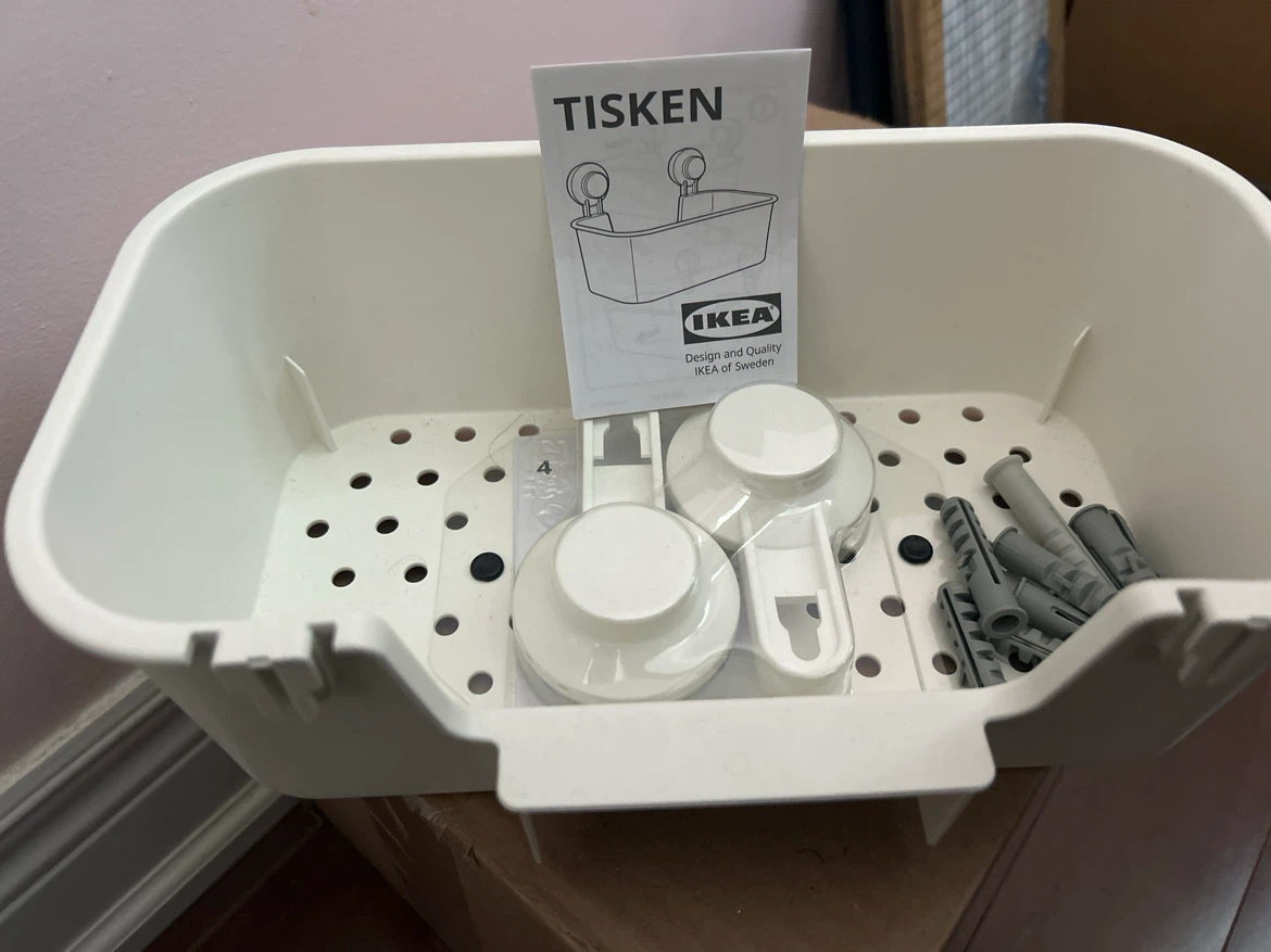 IKEA TISKEN Suction washroom Basket