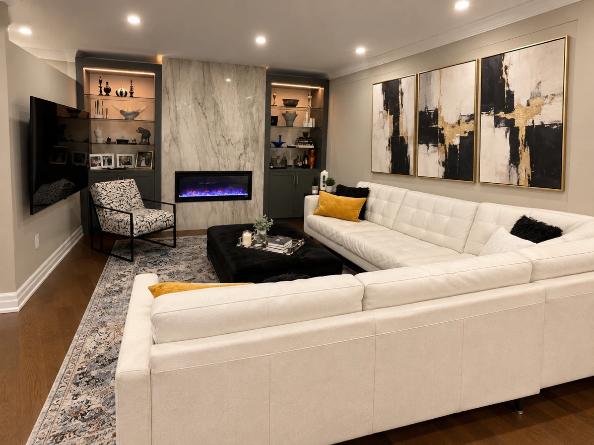 White Modular Sectional Sofa