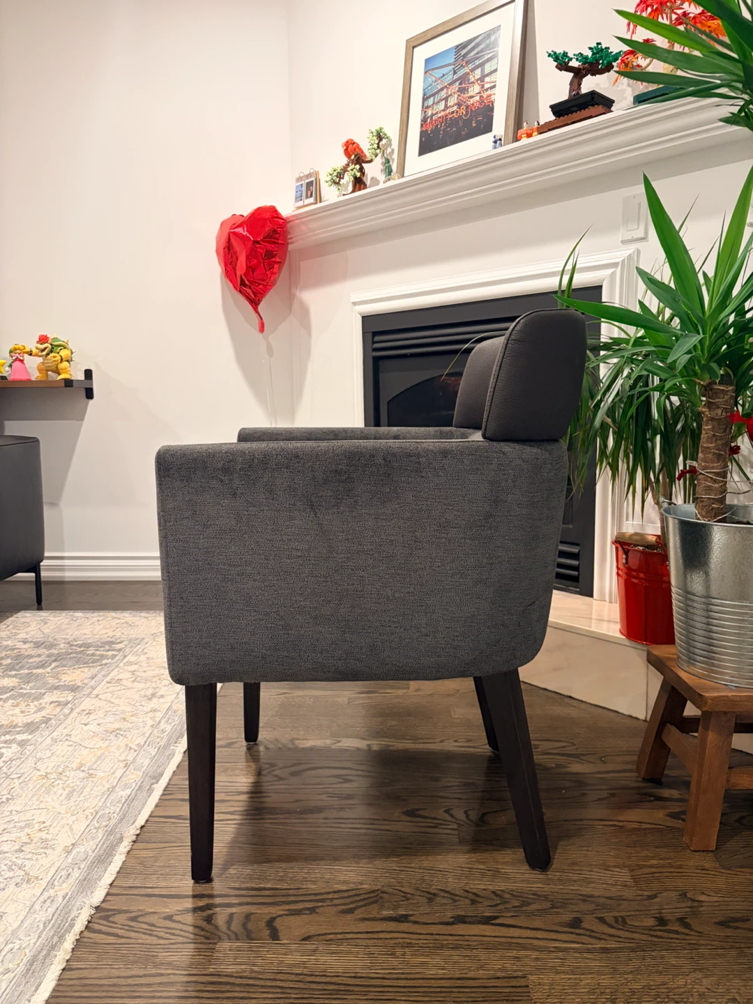 Modern Grey Accent Chair - photo 2