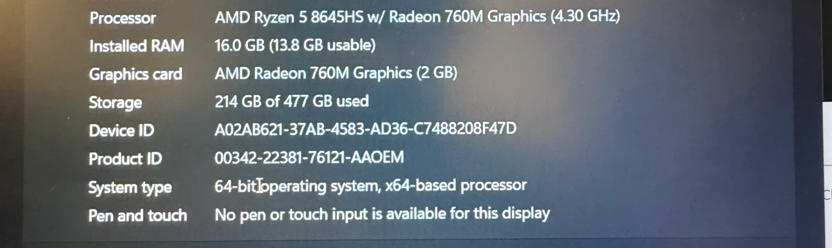 Lenovo Ideapad Slim 5 Laptop Ryzen 5 8645HS 16GB RAM - photo 4