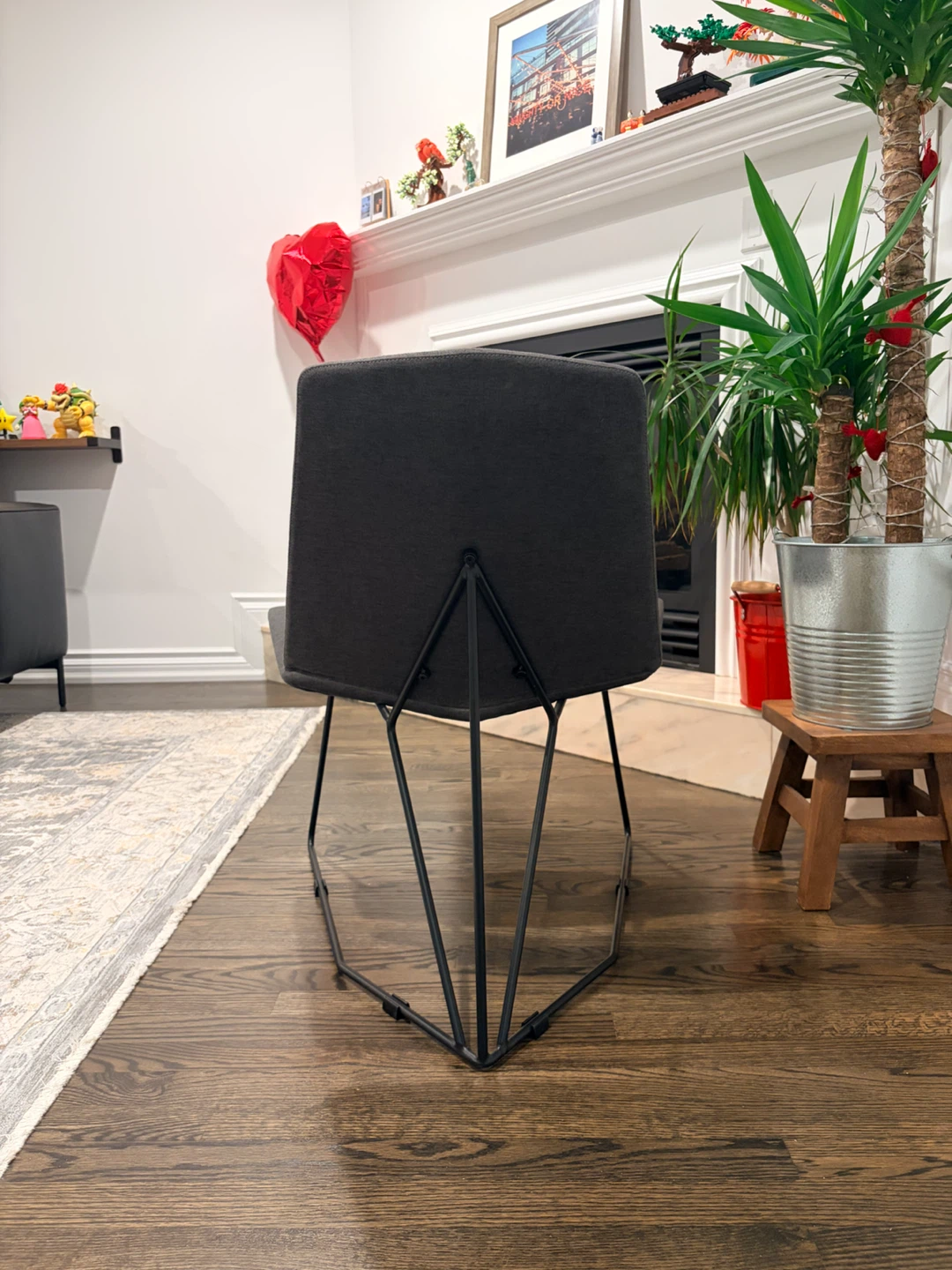 Modern Grey Fabric Accent Chair - photo 3