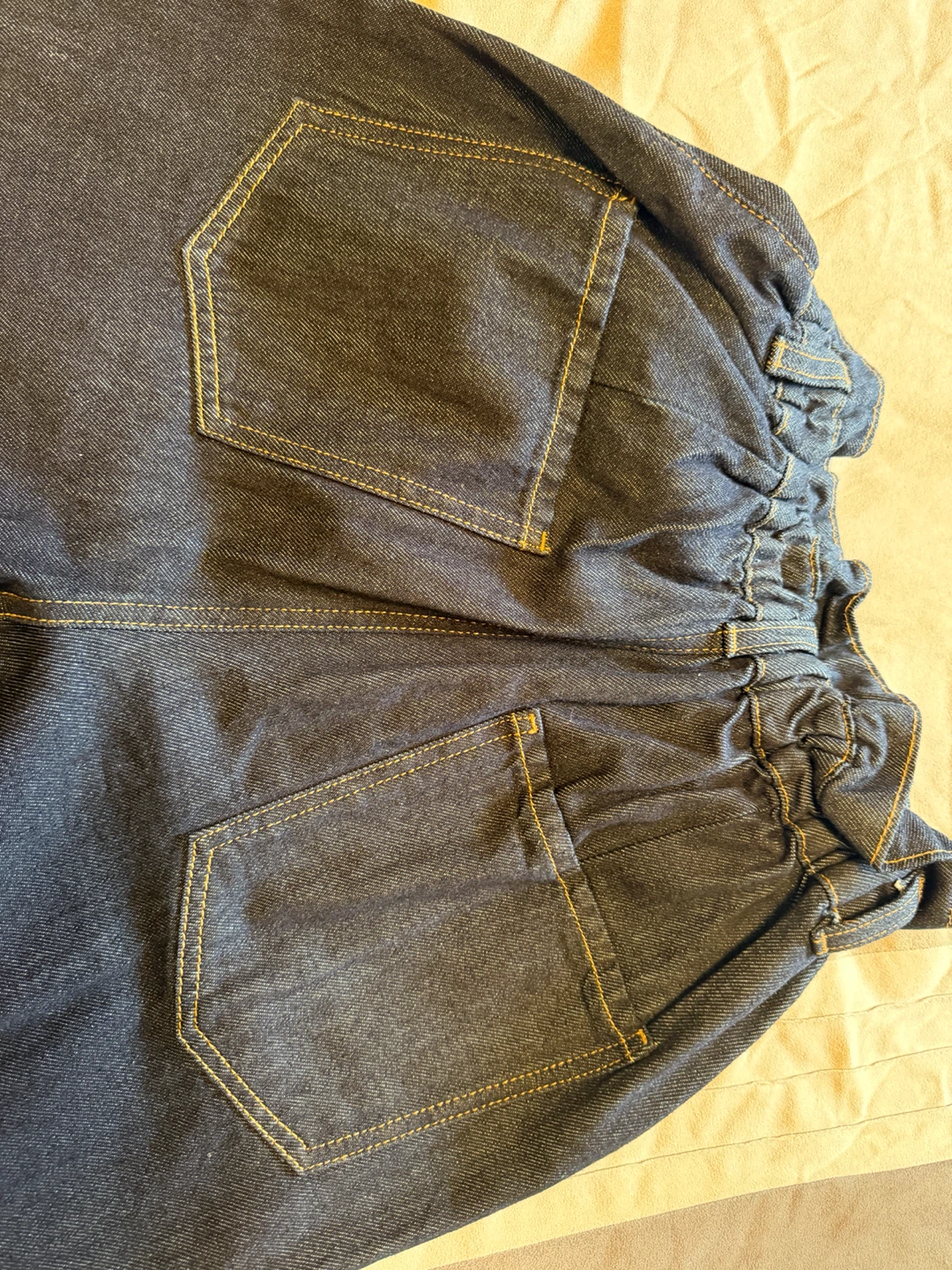 Zara woman Dark wash paperbag waist jeans - photo 5
