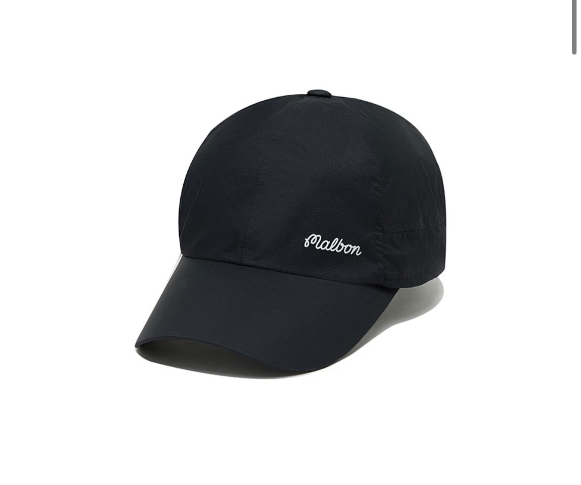 Malbon Golf Korea Black Cap with Sun Shield