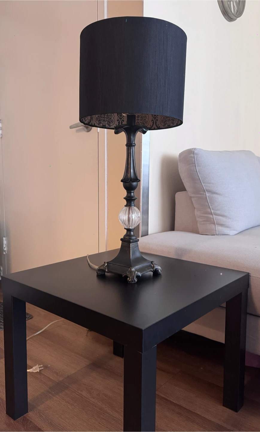 Black IKEA Lack Side Table
