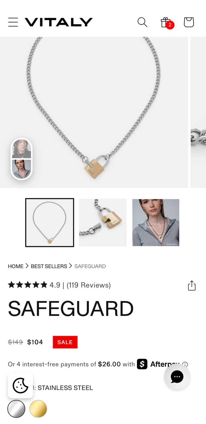 Vitaly Lock Necklace - photo 5