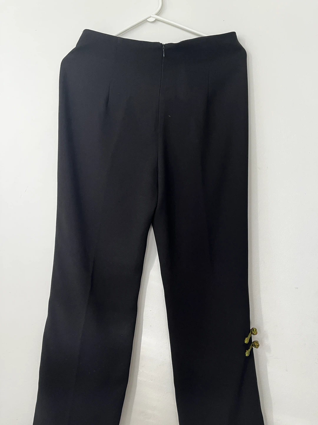 Chinese Traditional Style Black Pants | Chinese Knot Detail - photo 3