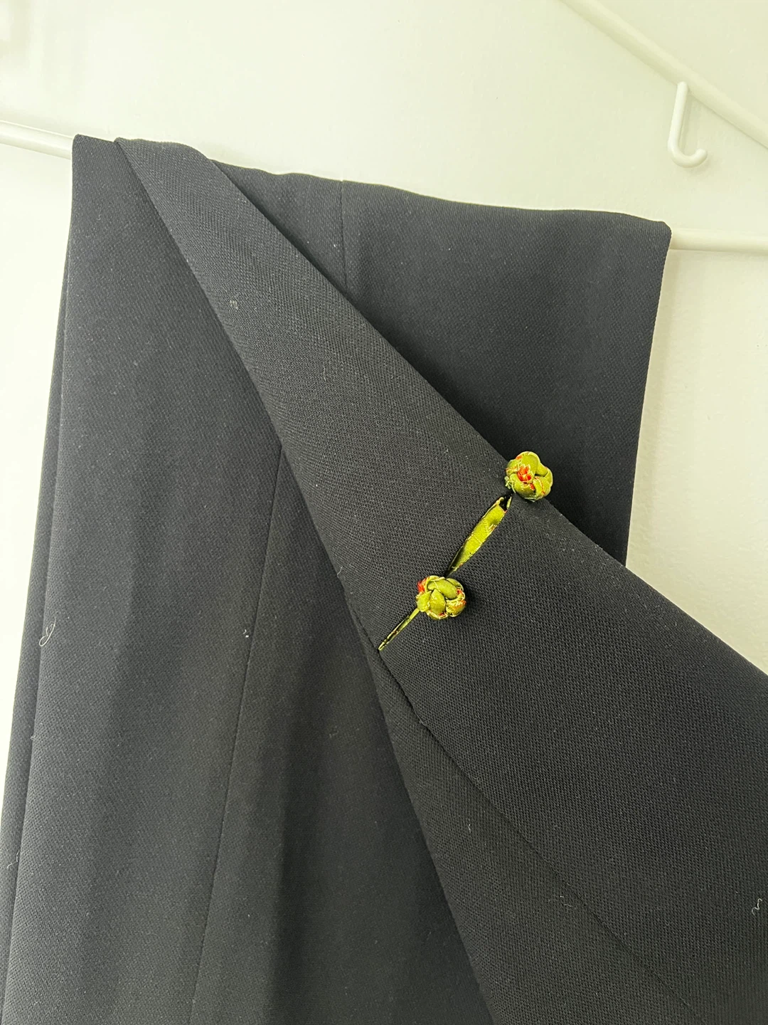 Chinese Traditional Style Black Pants | Chinese Knot Detail - photo 5