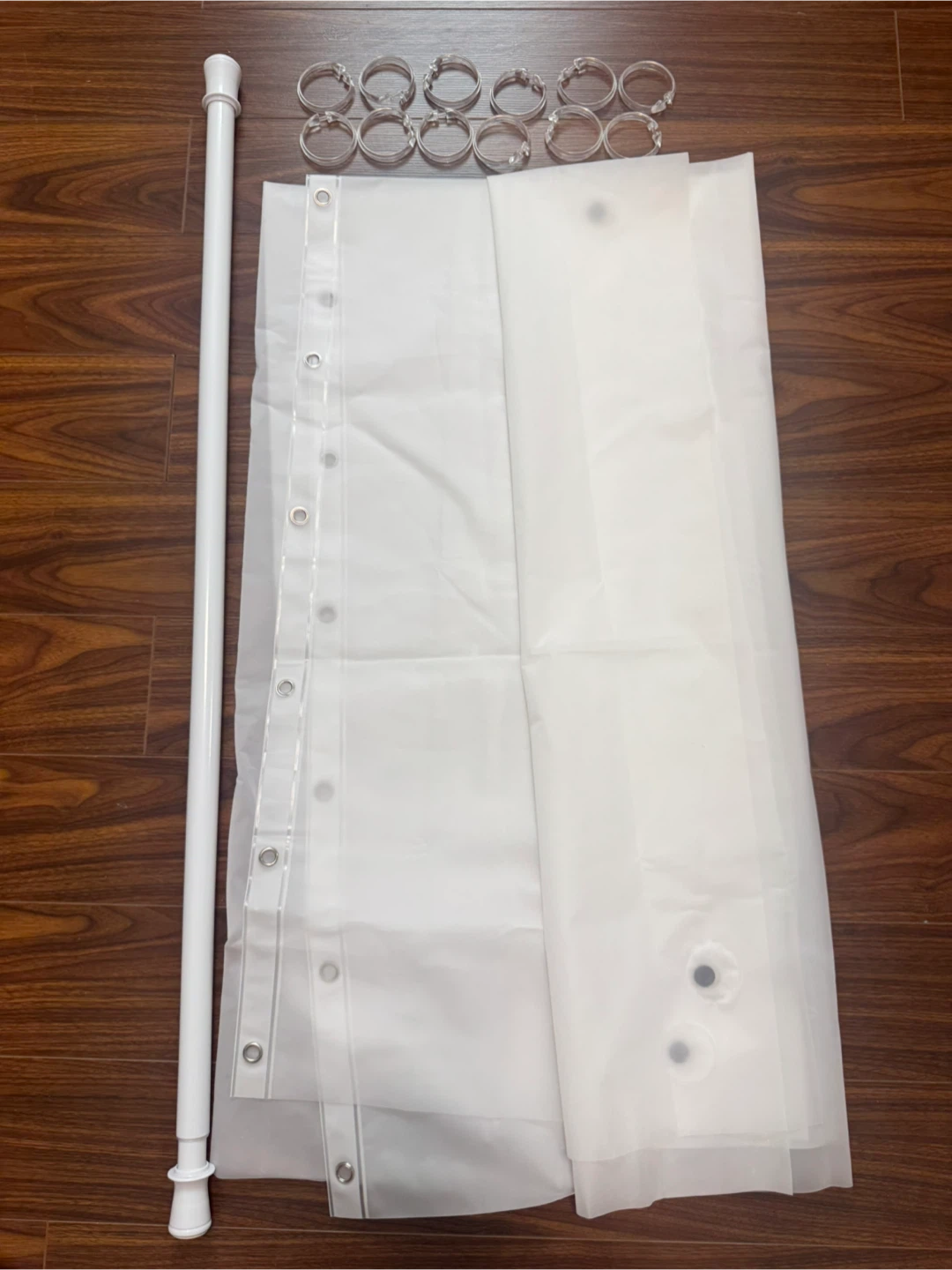 Shower Curtain with Rod and Rings