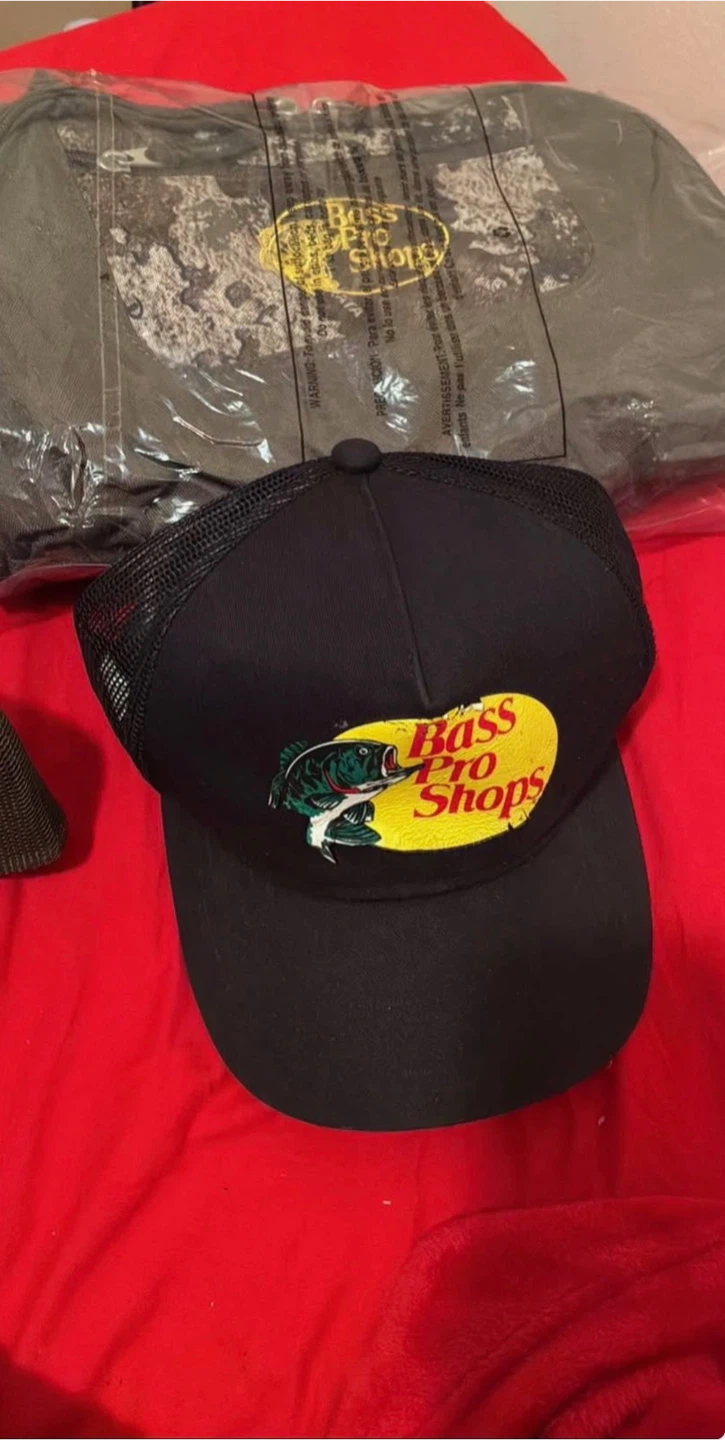Bass Pro Shops Black Mesh Trucker Hat