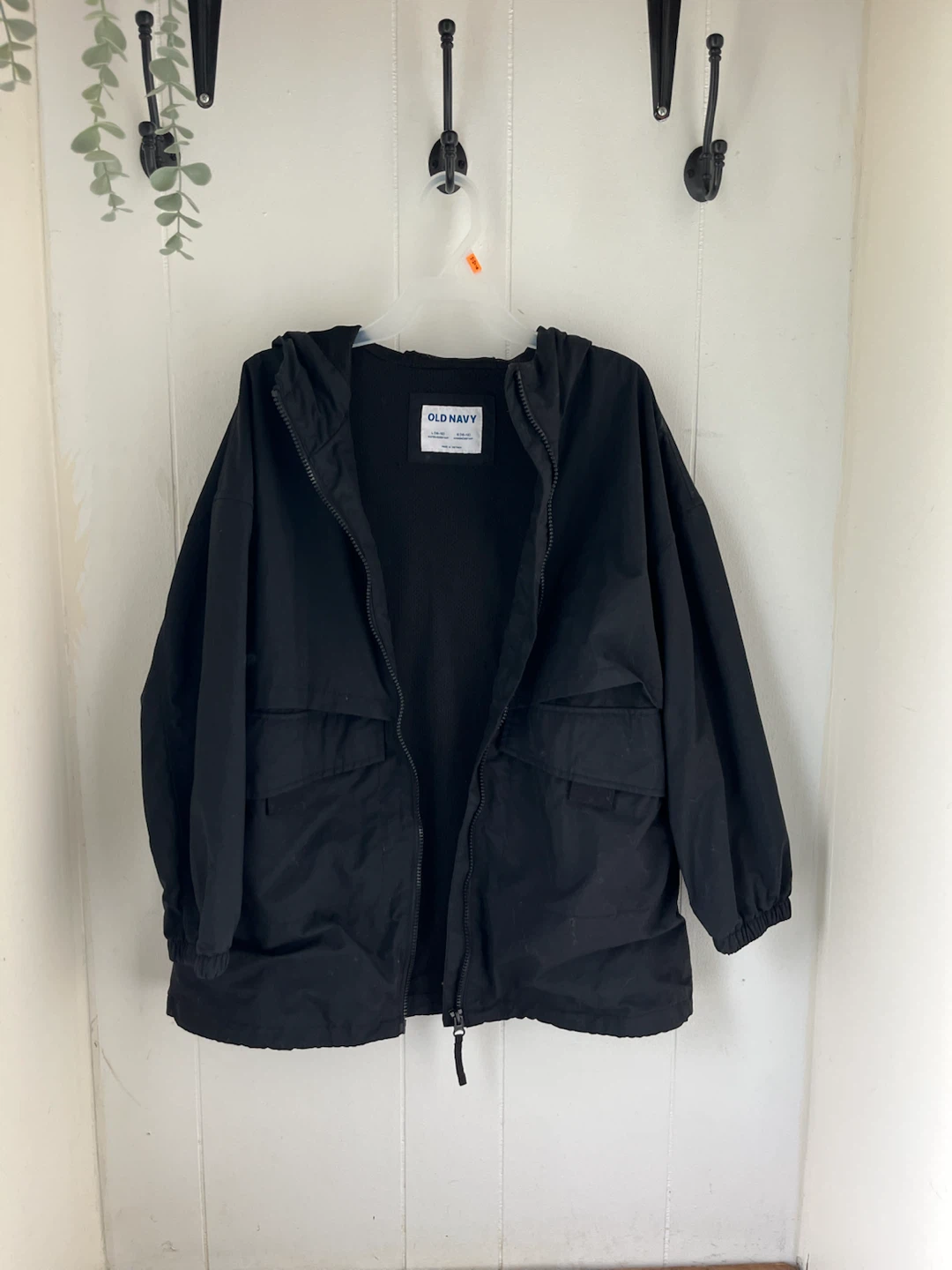 Kids black zip-up hooded jacket - L (10/12) - photo 3