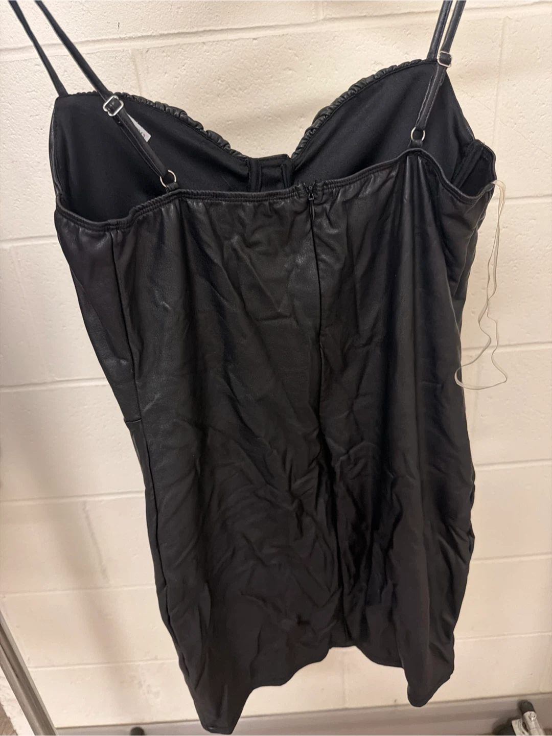 Black Faux Leather Corset Dress - photo 2