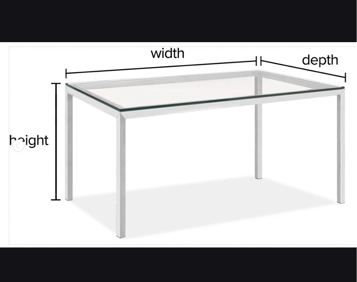 Parsons Desk with Stainless Steel Base
