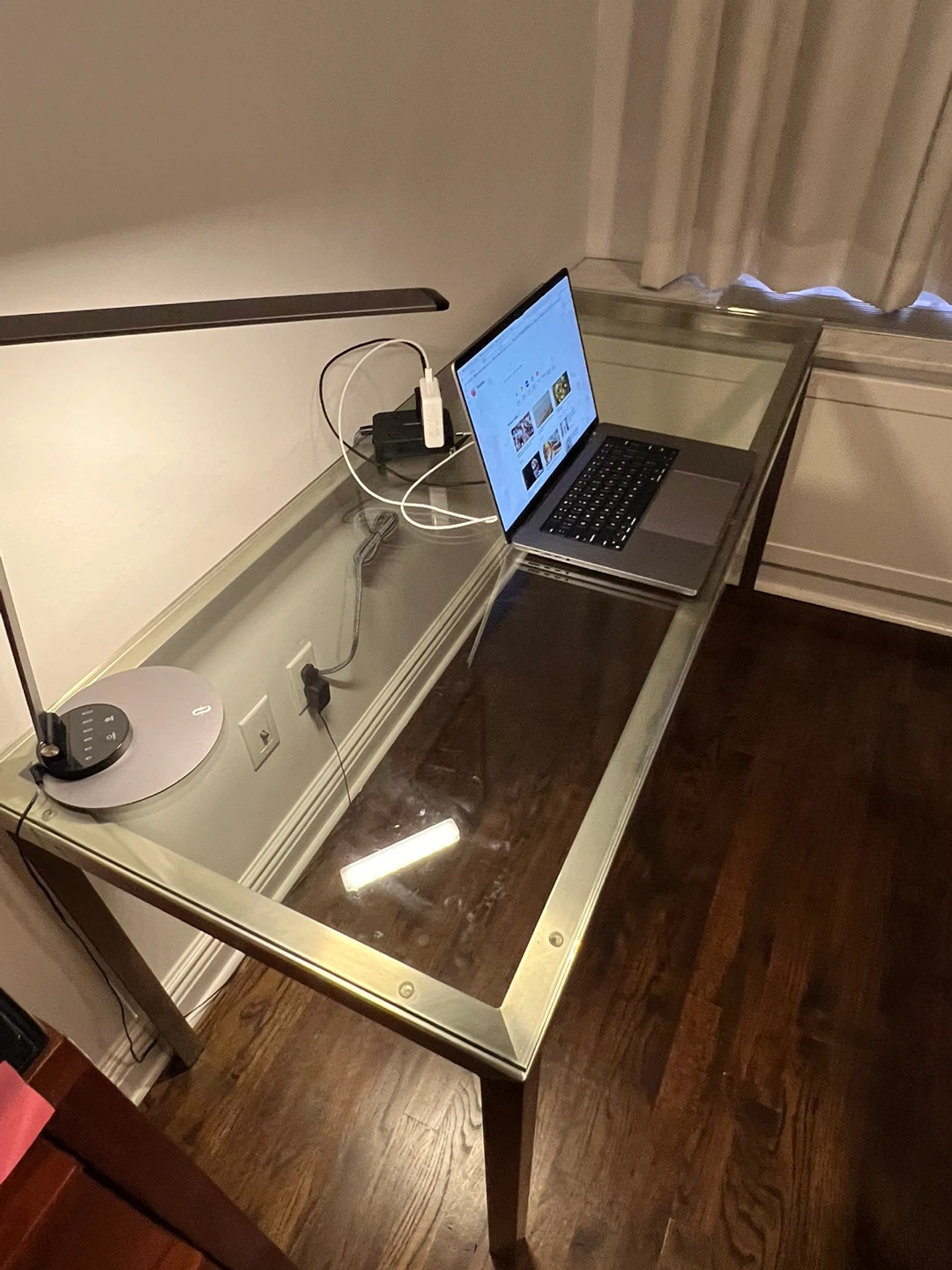 Parsons Desk with Stainless Steel Base - photo 3