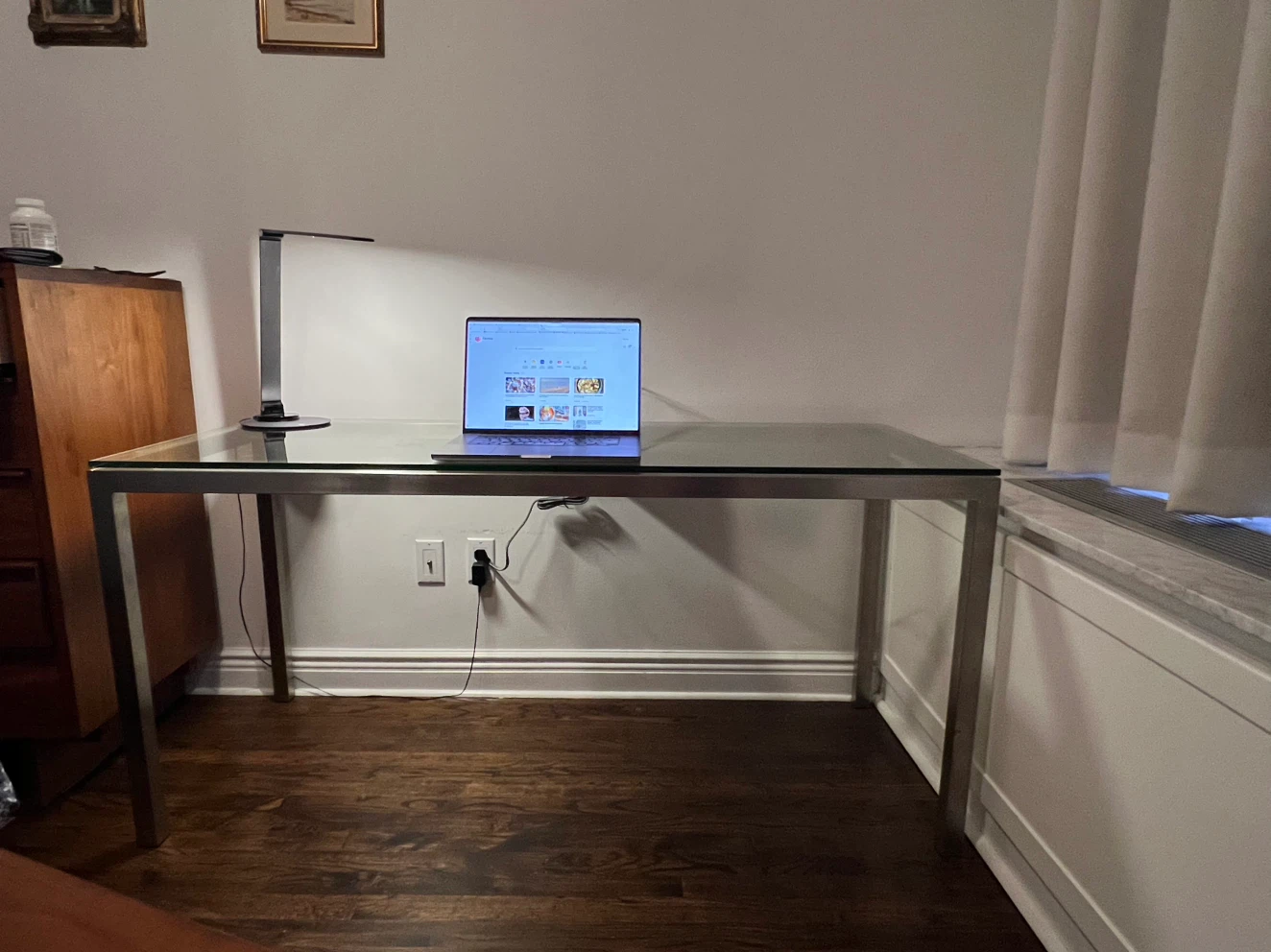 Parsons Desk with Stainless Steel Base - photo 4