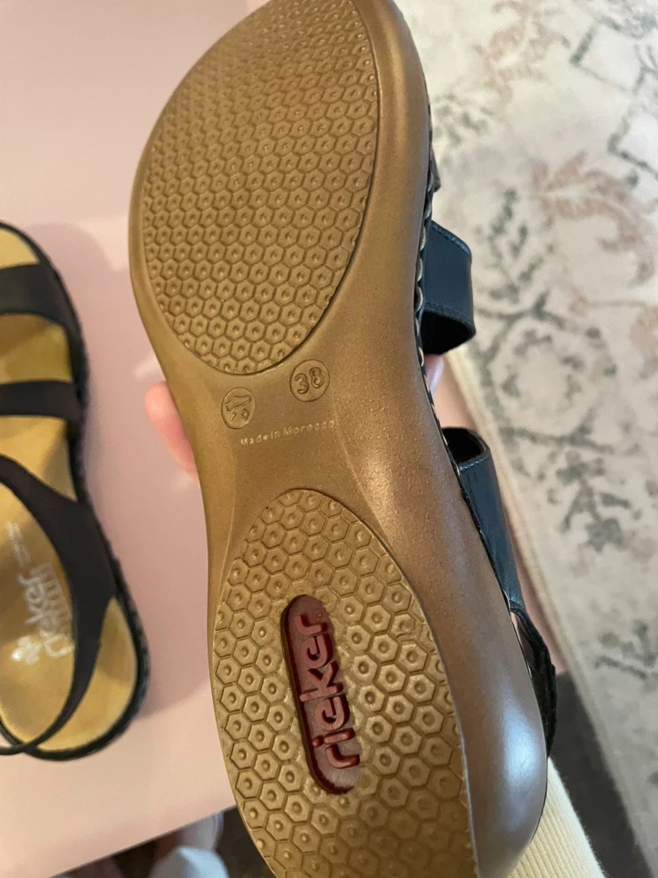38/8 Rieker Antistress Sandals - Black Size 38 - photo 2