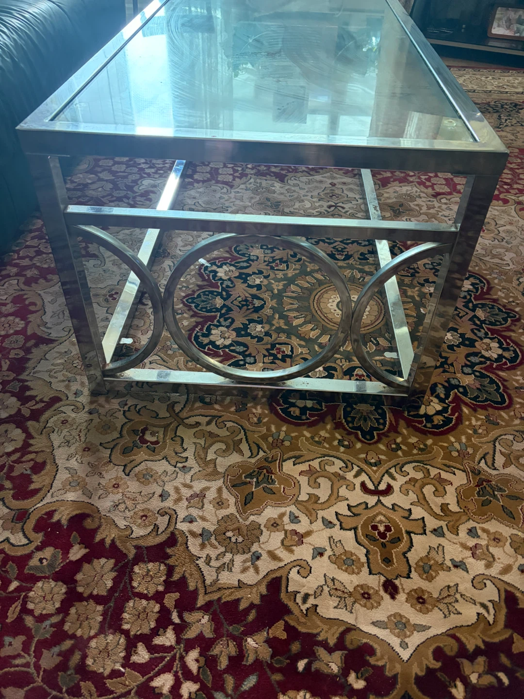 Modern Glass and Metal Coffee Table - photo 3