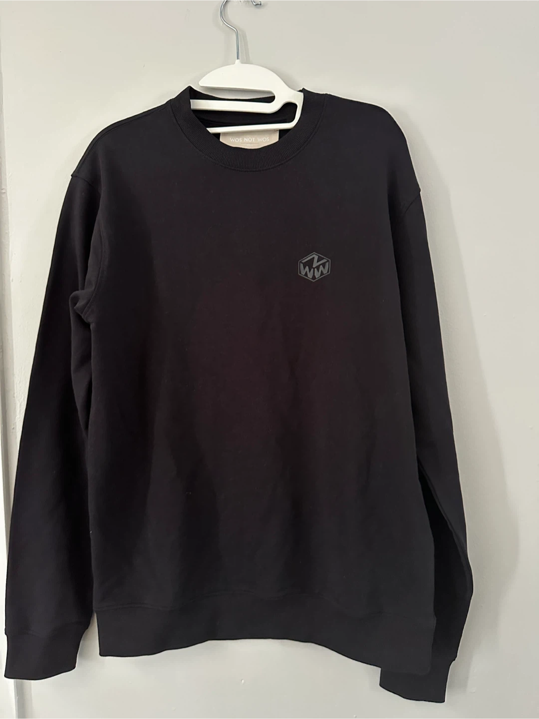 Wos Not Wos Black Crewneck Sweater