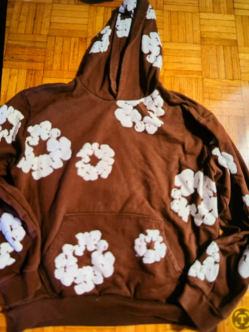 Denim Tears Brown Floral Hoodie