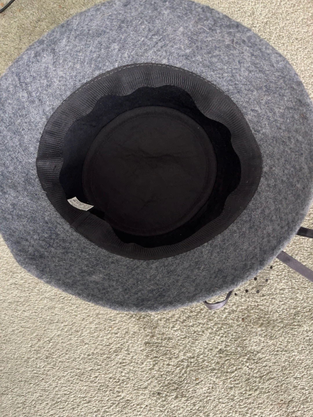 Grey Wool Blend Flower Detail Hat - photo 4