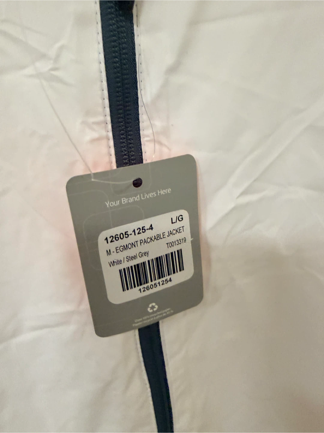 Elevate Egmont Packable Jacket White/Steel Grey - photo 4