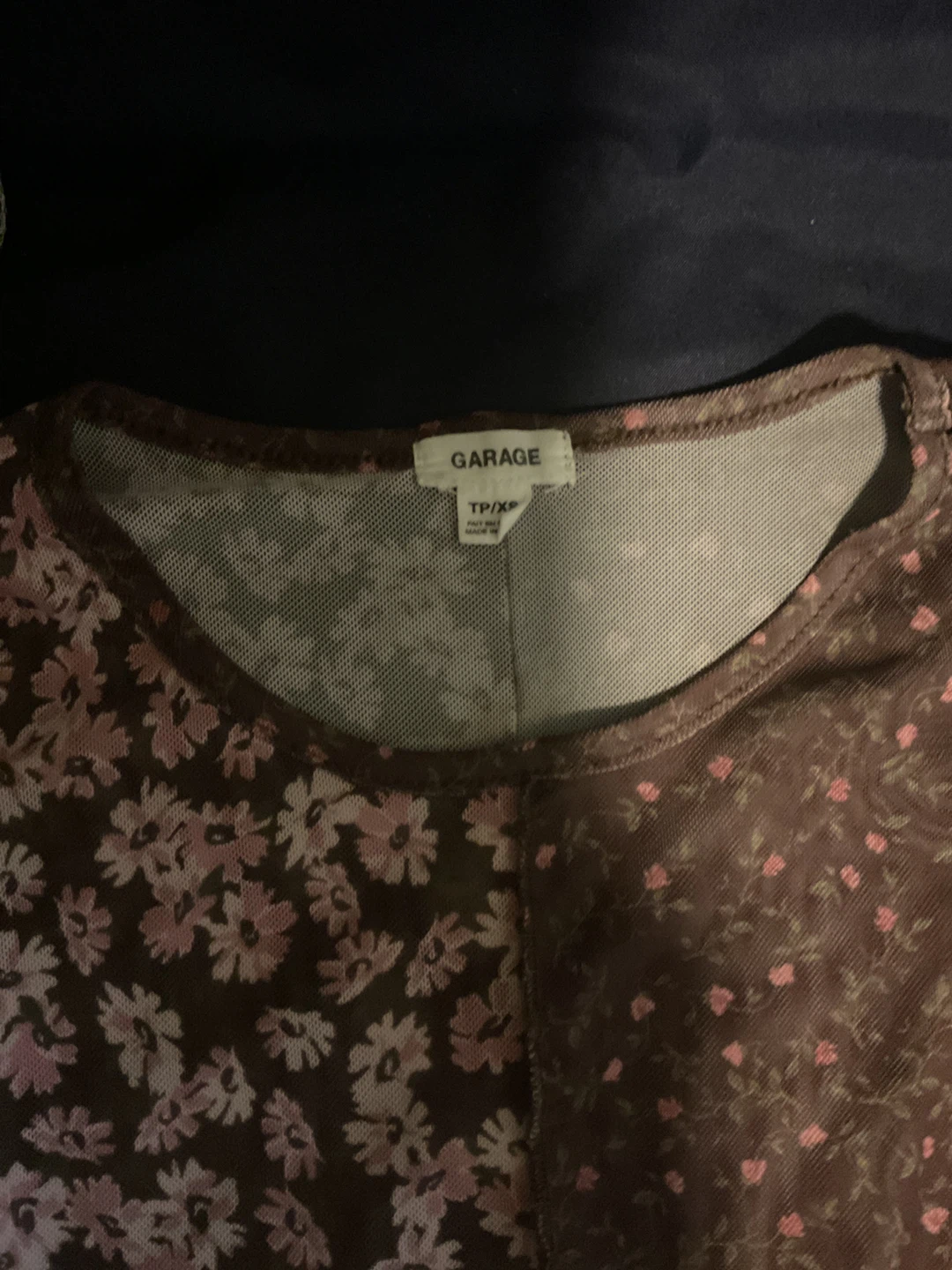 Garage Long-Sleeve Floral Mesh Top - photo 2