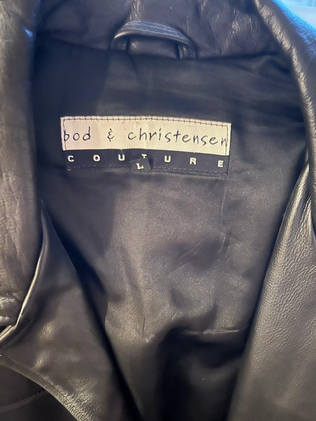 Bod & Christensen Couture Leather Jacket Black Large - photo 3