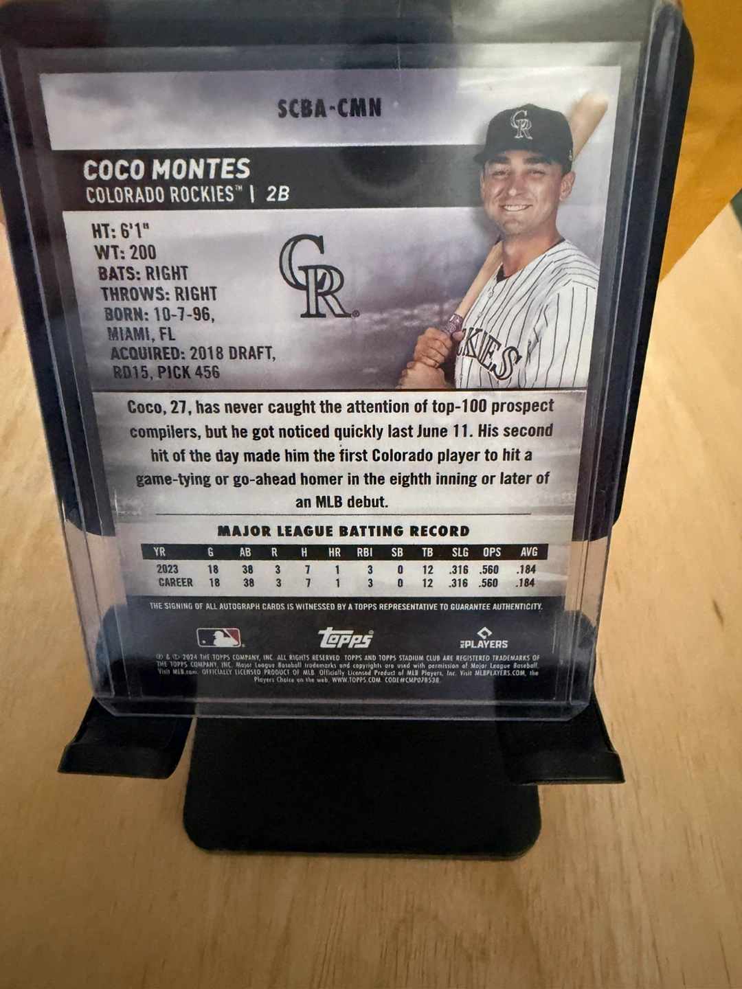 2024 Topps Stadium Club Coco Montes Autograph Card - photo 2