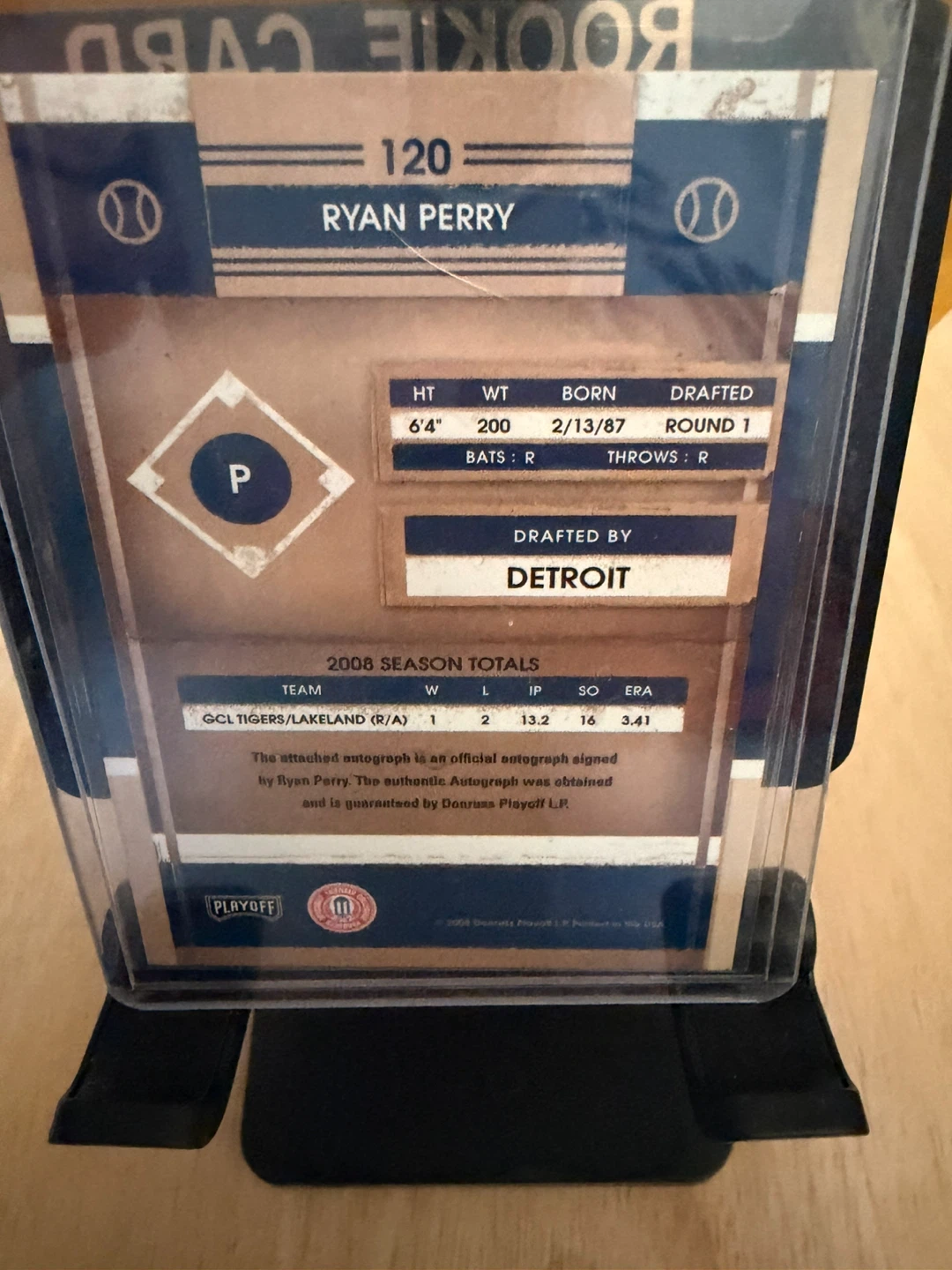 2008 Ryan Perry Playoff Contenders Rookie Auto Card - photo 2