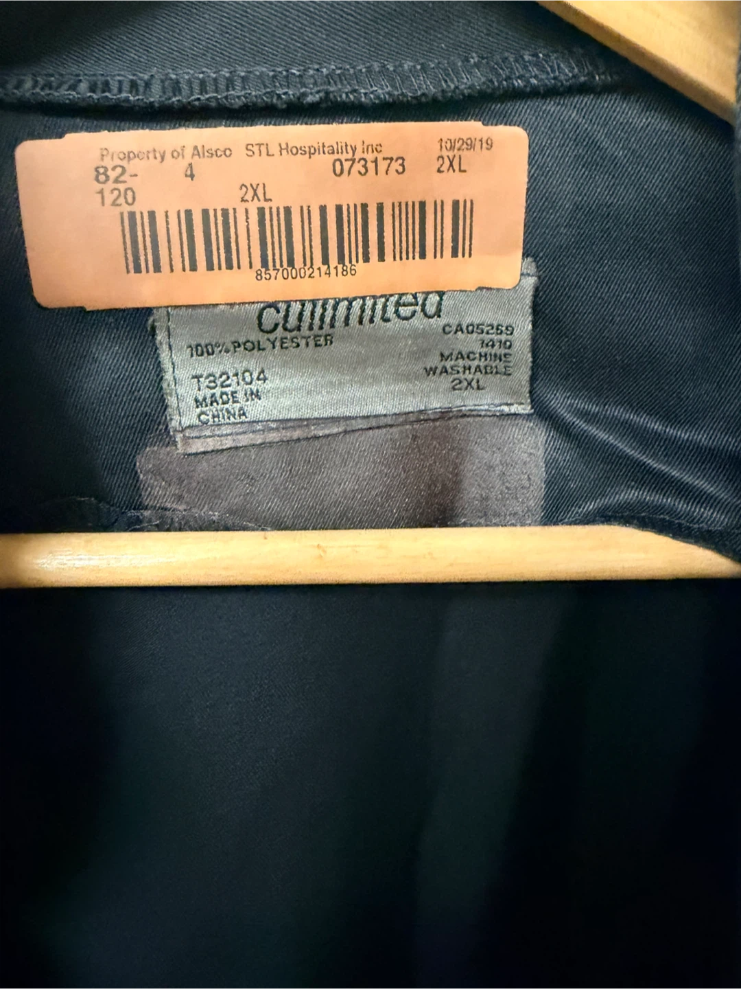 Cullimited Black Chef Coat Size 2XL - photo 2