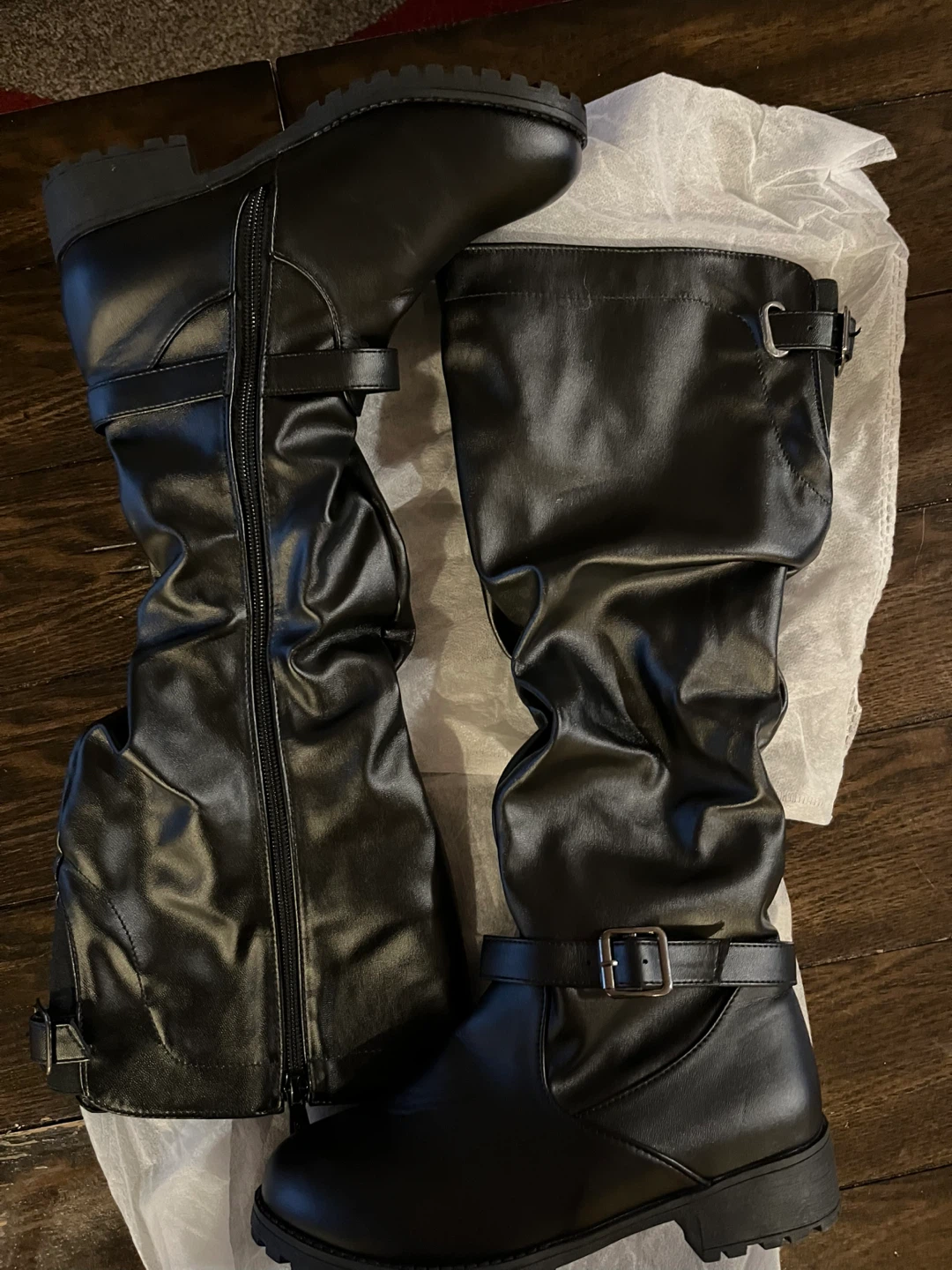 Black Women's Boots Size 6.5 / 37 - photo 2