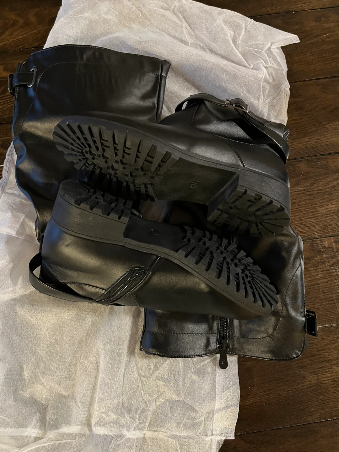 Black Women's Boots Size 6.5 / 37 - photo 3