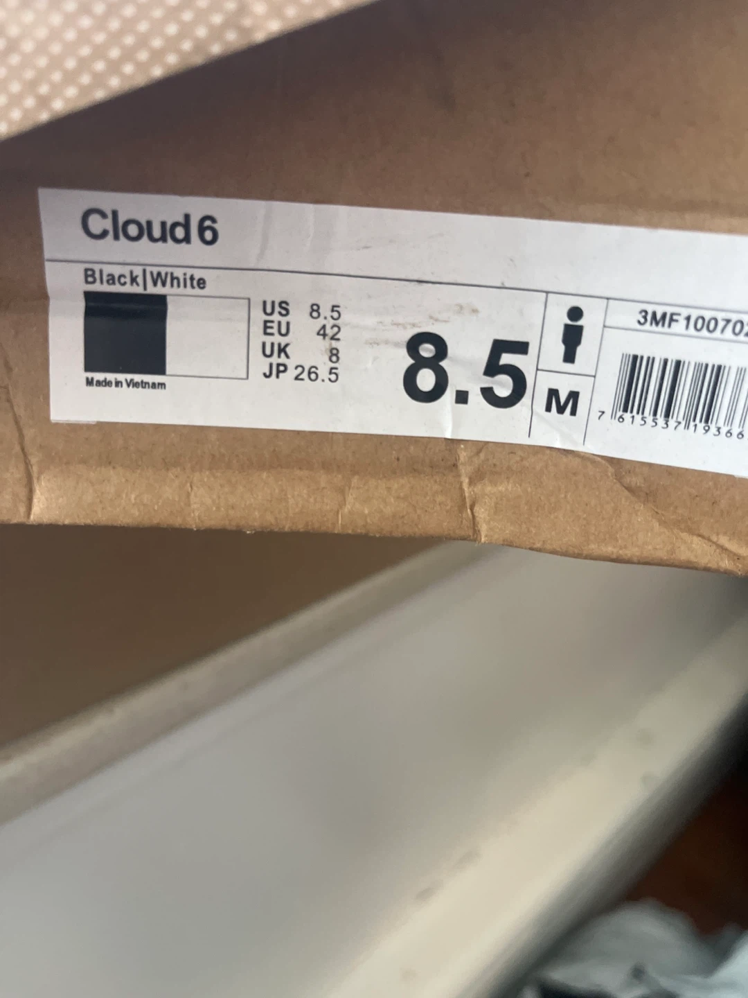 On Running Cloud 6 Shoes Black White - photo 5