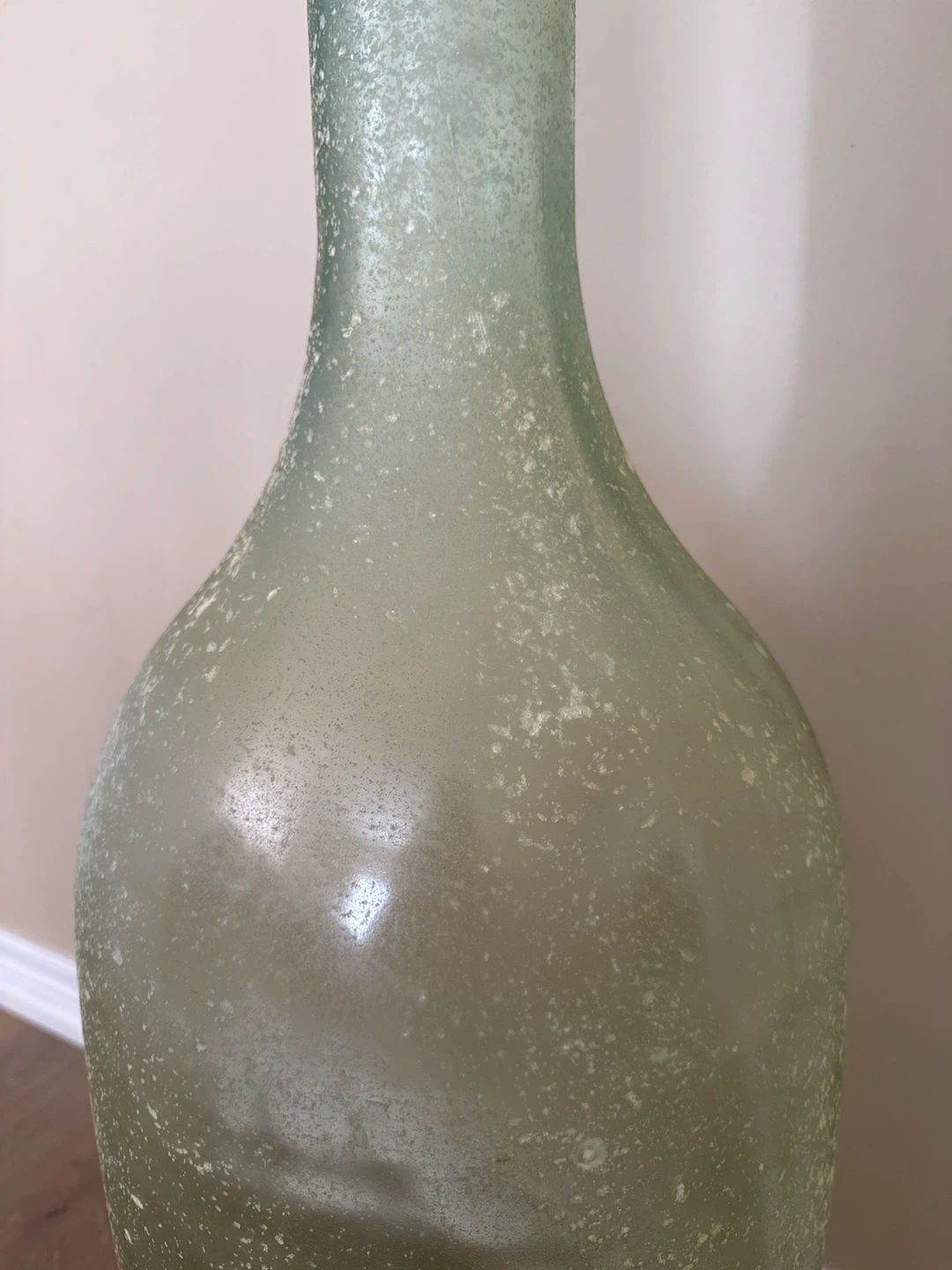 Large Green Decorative Glass Floor Vase - photo 2