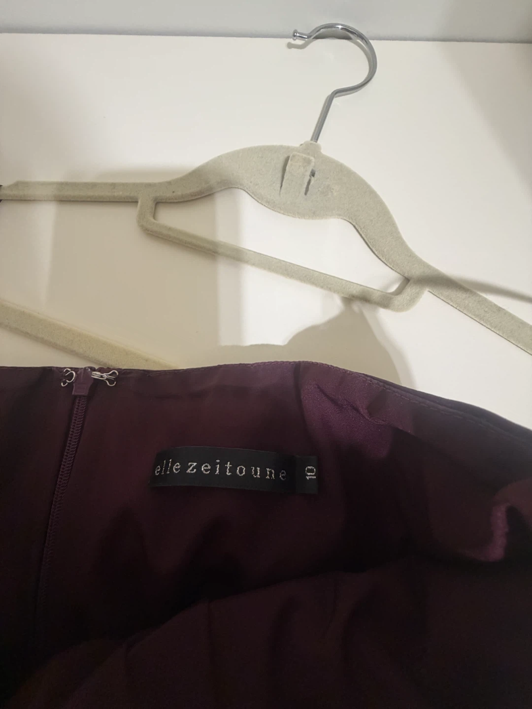 Elle Zeitoune Dark Plum  Dress Size 10 - photo 4