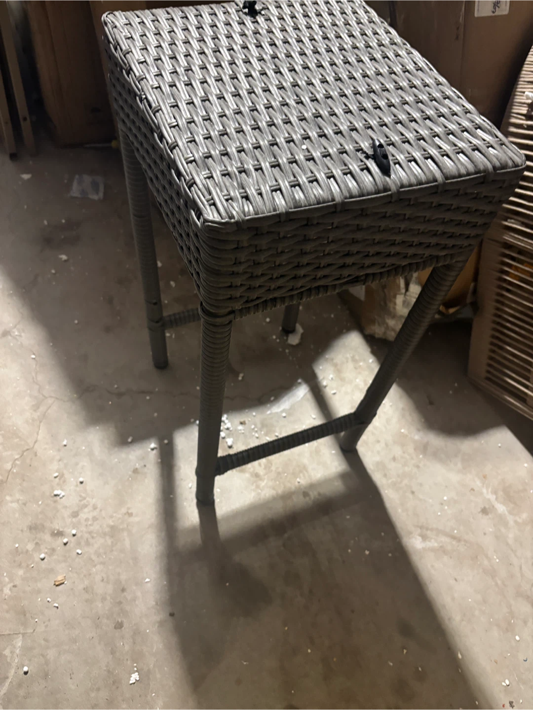 Grey Wicker Side Table/ stool - 4piece - photo 2