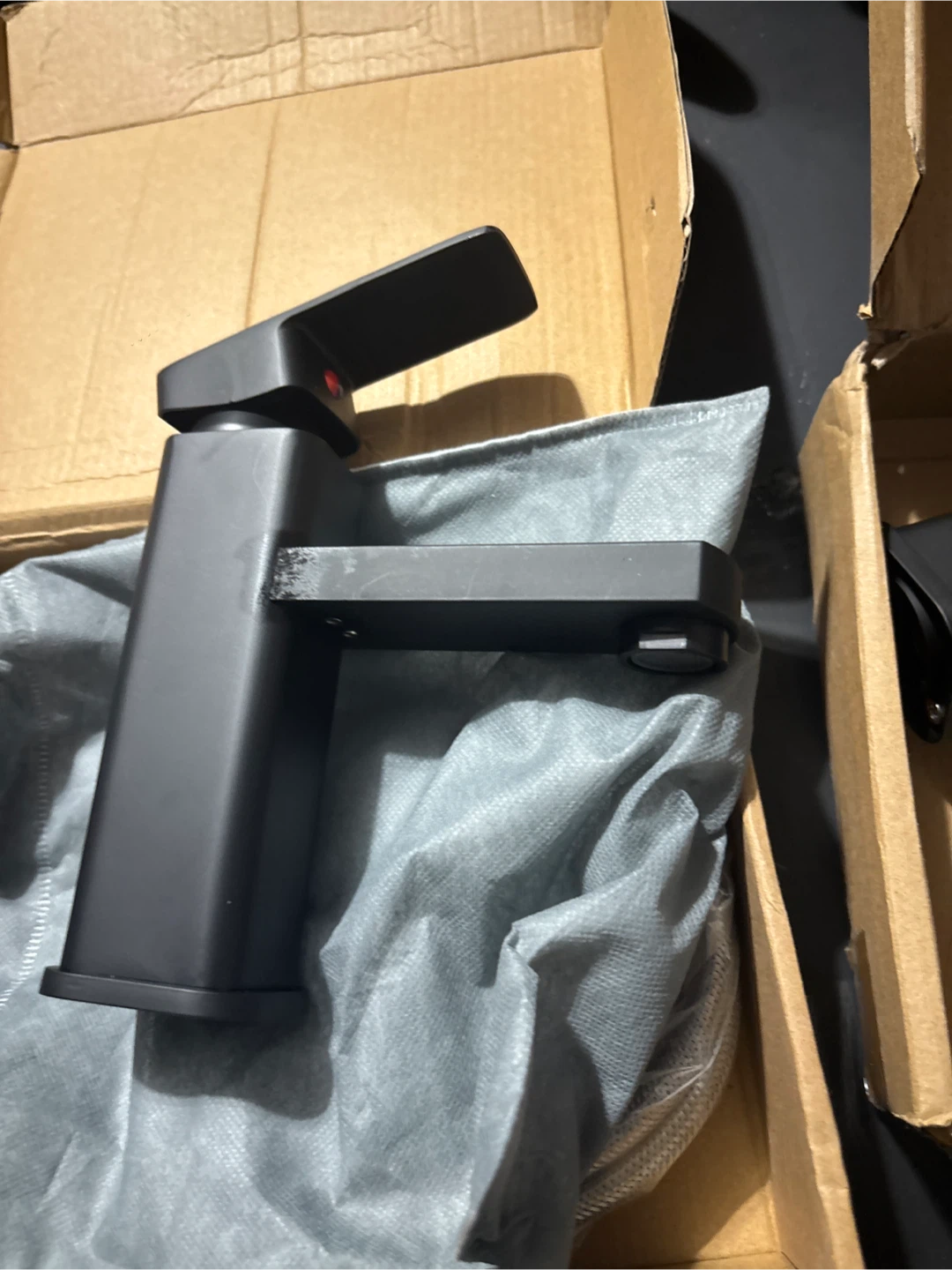 Two Matte Black Bathroom Faucets