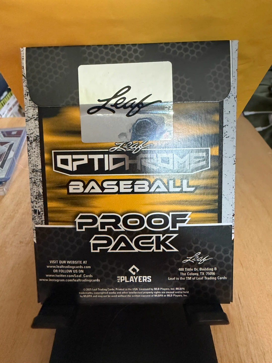 2025 Leaf Optichrome Baseball Proof Pack - photo 2
