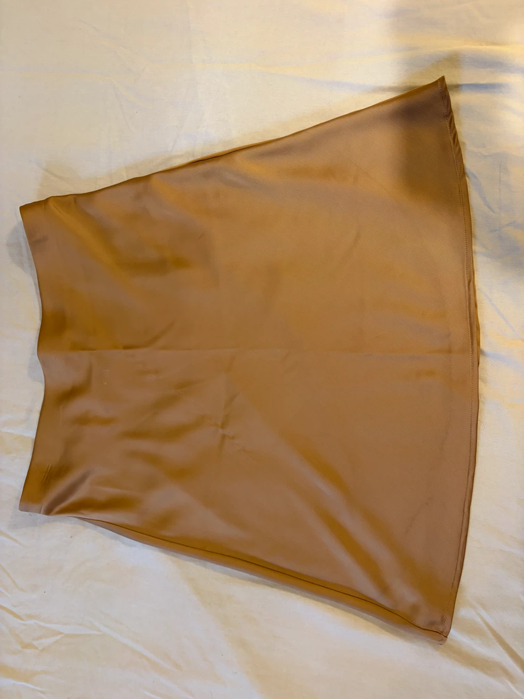 Rachel Zoe Tan Satin Skirt