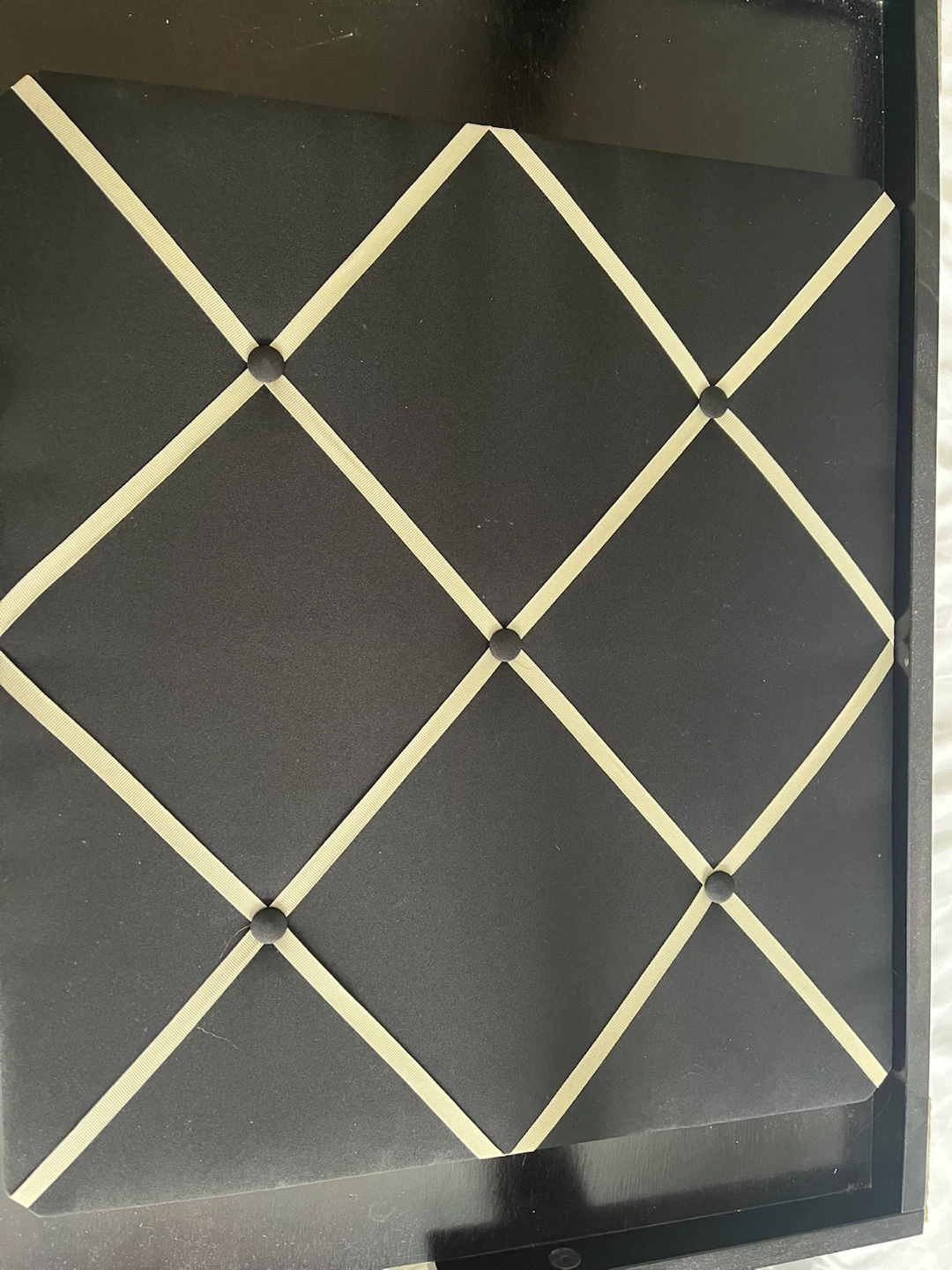 Black Fabric Memo Board