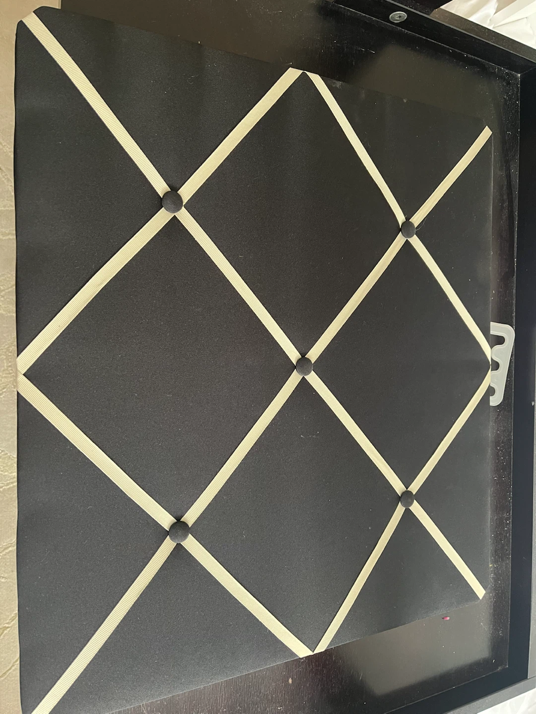 Black Fabric Memo Board - photo 2