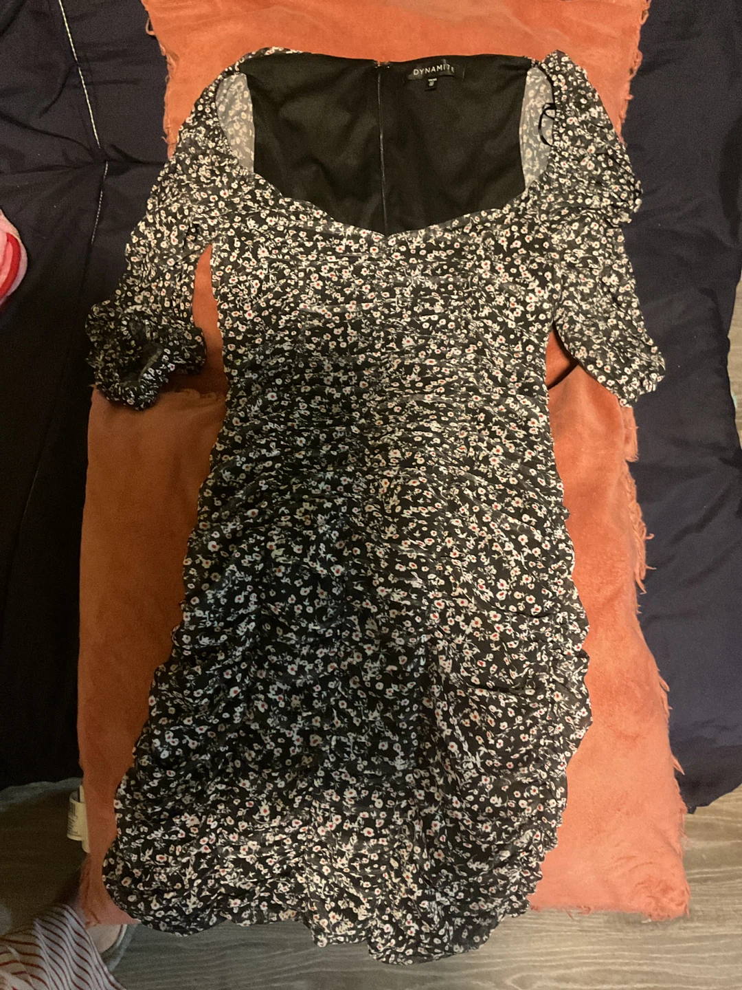 Dynamite Floral Ruched Dress