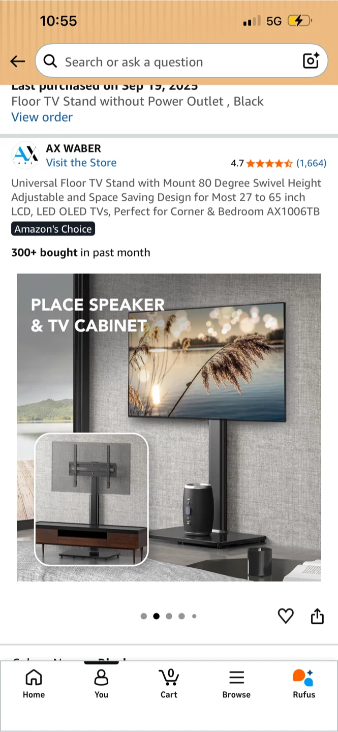 AX WABER Universal Floor TV Stand AX1006TB - photo 2