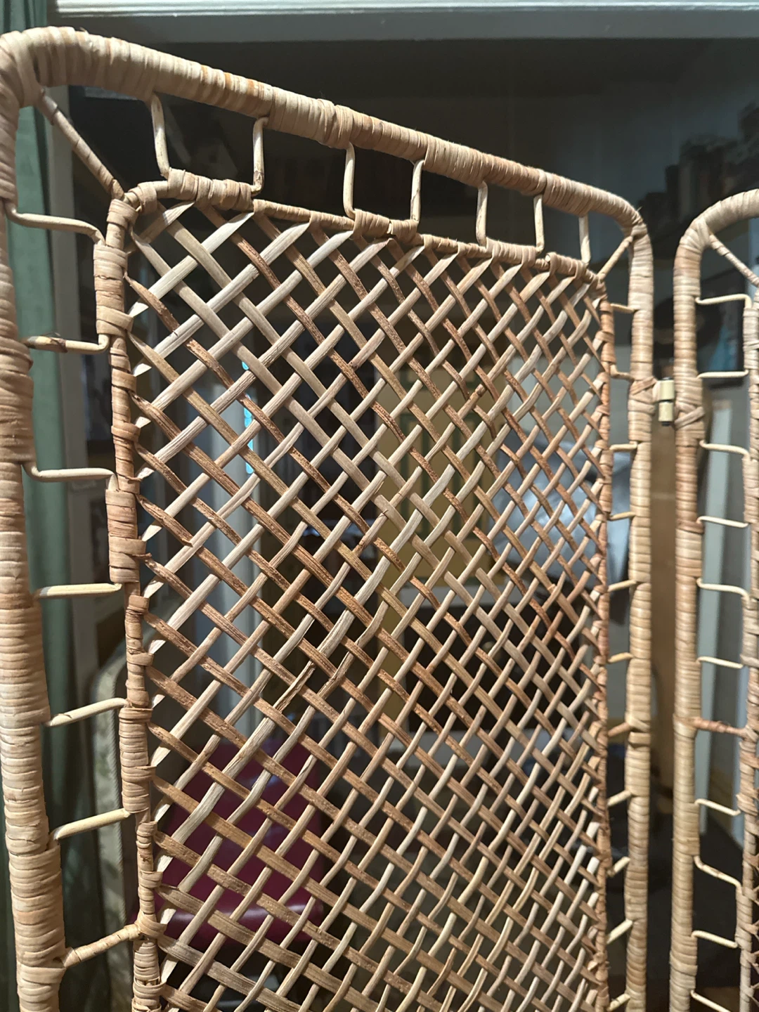 IKEA Three-Panel Wicker Room Divider - photo 2