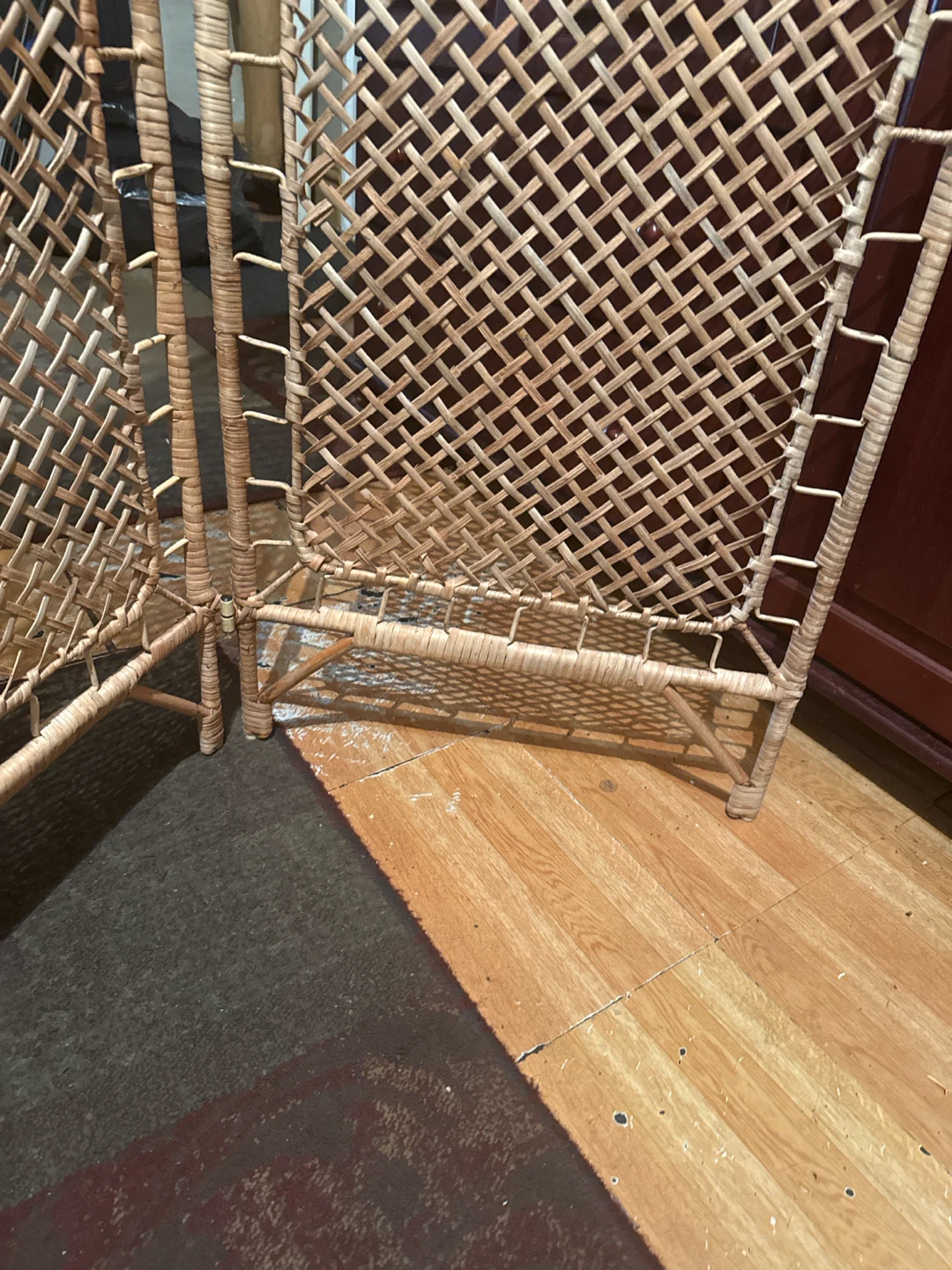 IKEA Three-Panel Wicker Room Divider - photo 3